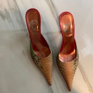 Lizard slide pumps worn twice!made In Italy